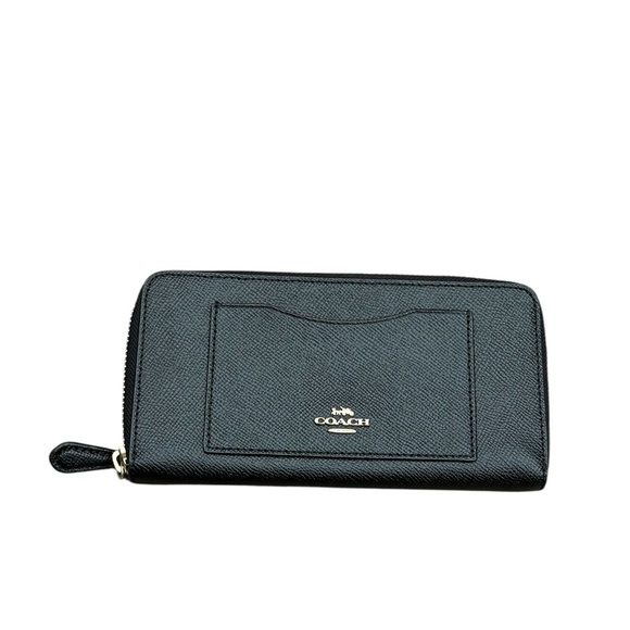 Coach Black Textured Wallet EUC - Picture 1 of 5